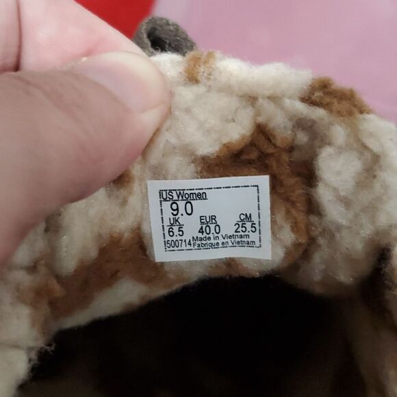 Vans Ward Low Suede Sneakers with Animal Print Sherpa Lining Size 9 - Picture 11 of 12